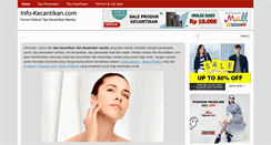 Desktop Screenshot of info-kecantikan.com